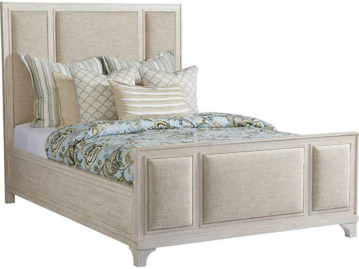 Newport Crystal Cove Upholstered Panel King Bed in Sailcloth