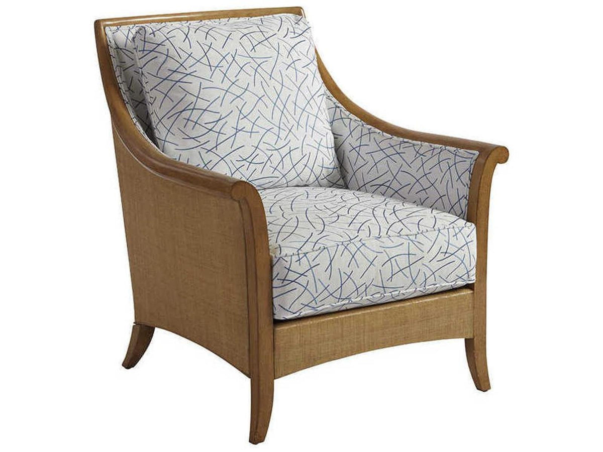 Nantucket Upholstered Raffia Accent Chair Laguna Sands Finish