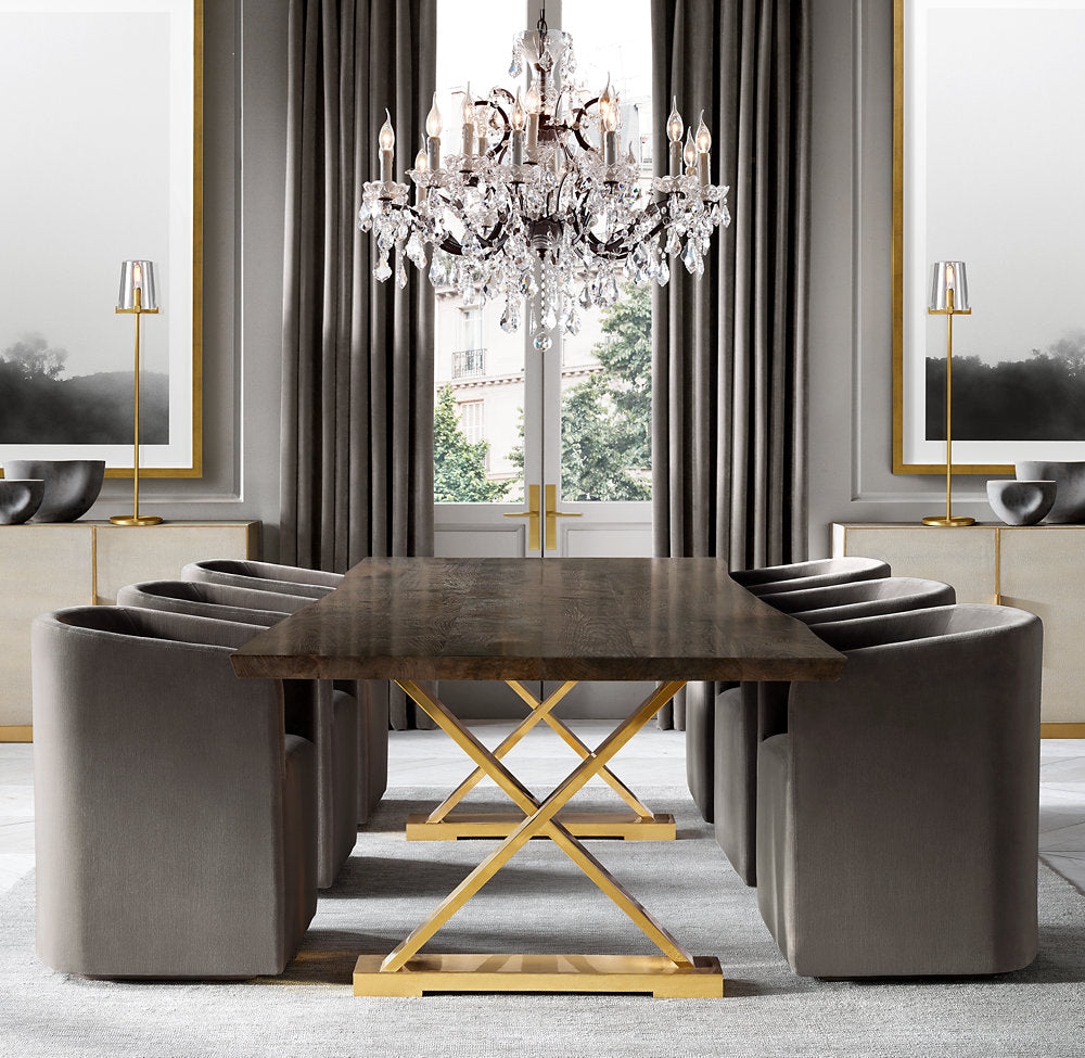 Baroque Crystal Candelabra Chandelier