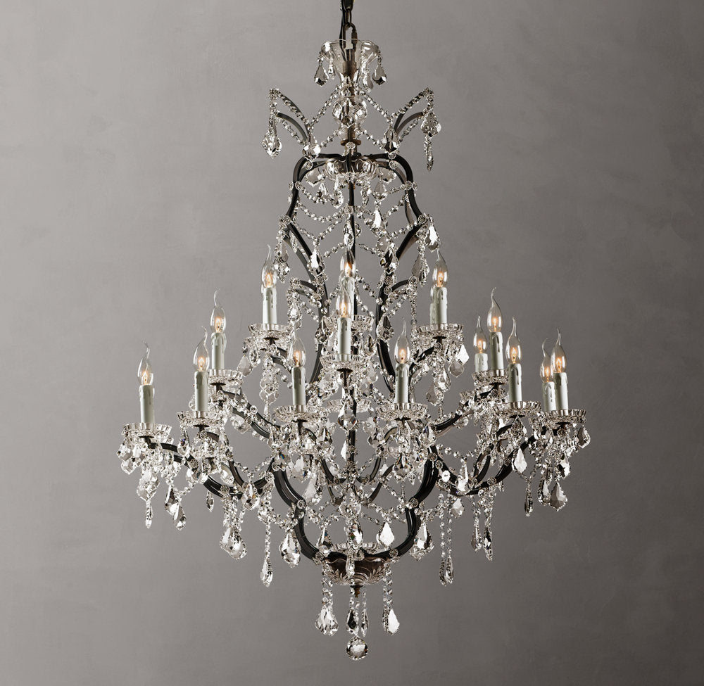 Baroque Crystal Candelabra Chandelier