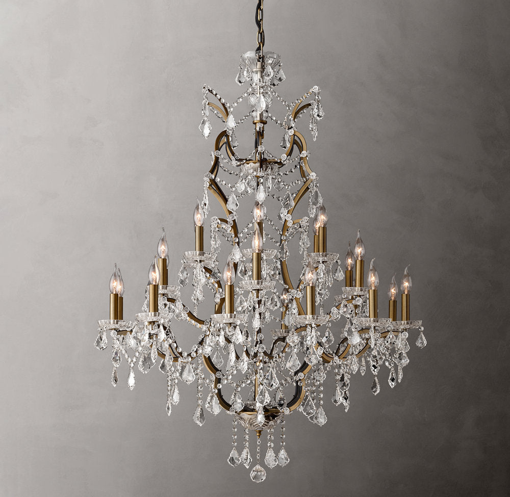 Baroque Crystal Candelabra Chandelier
