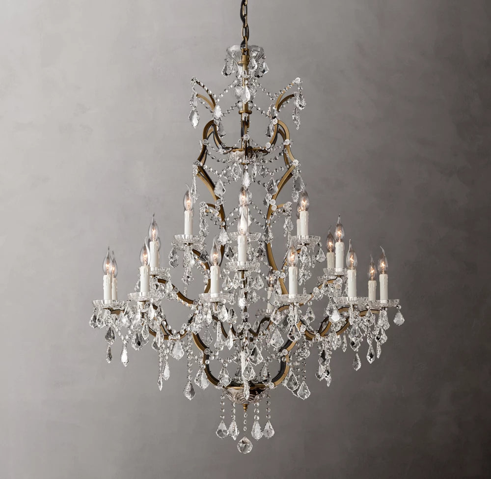 Baroque Crystal Candelabra Chandelier