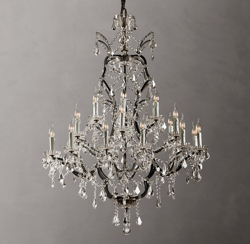 Baroque Crystal Candelabra Chandelier