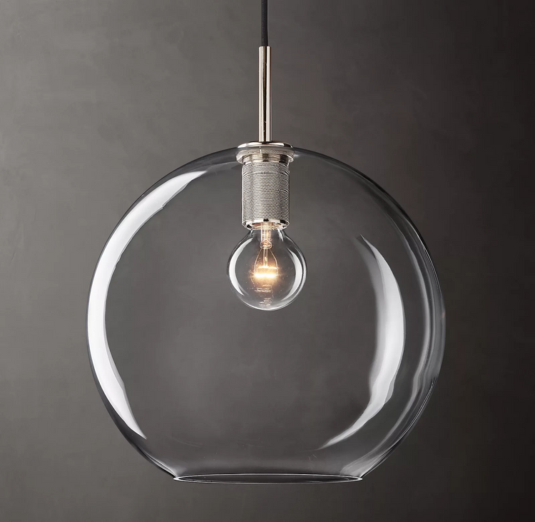 Fulcrum Globe Shade Pendant Light 14" For Living Room