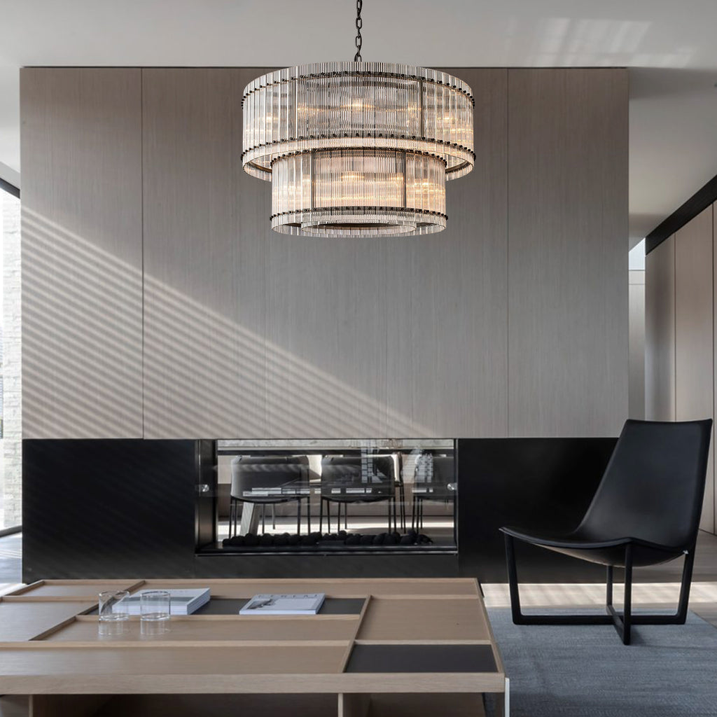 Hen Cbcro Modern 2-Tier luxury Round Chandelier 48"