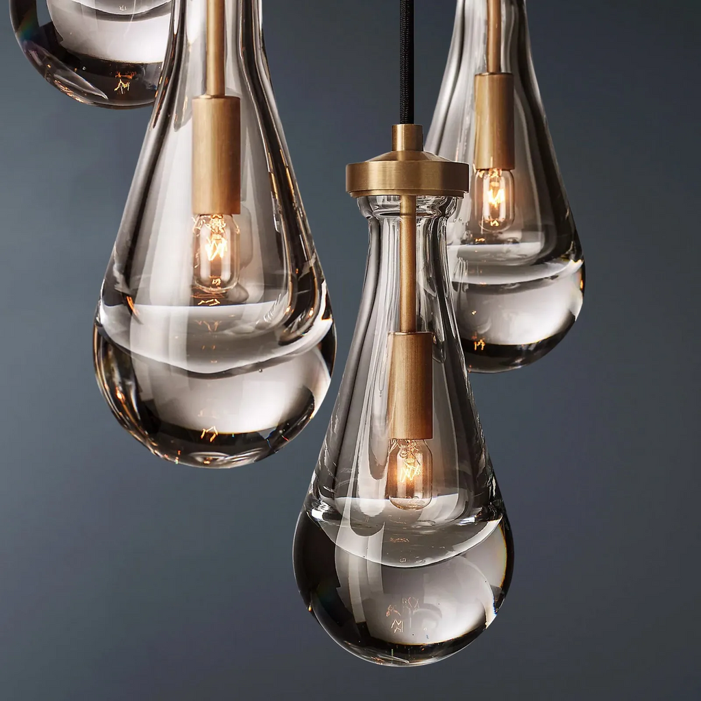 Raindrop Round 2-Lights Cord Chandelier