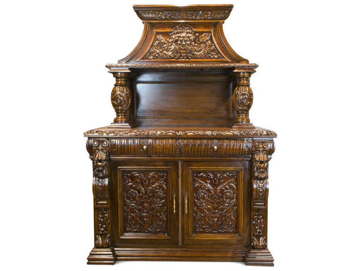 Kiligharrah 48 Rosewood Sideboard,"<div class="flex flex-col max-w-1/4">
<span class="w-full text-base font-semibold mb-2">Features</span><ul class="list-disc pl-5">
<li class="text-sm my-1"><div class="w-full html-content-container">This ornately decorat