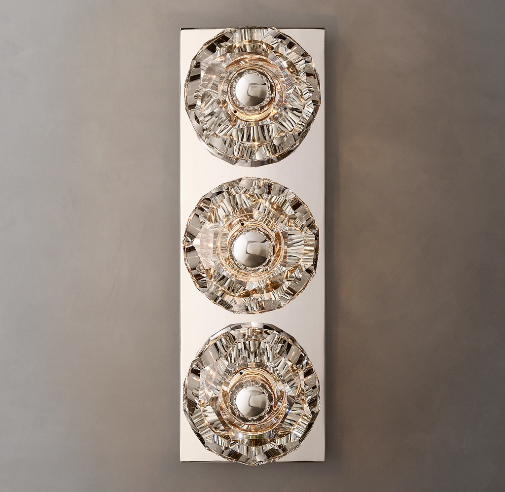 Boule De Clear Crystal Linear Wall Sconce