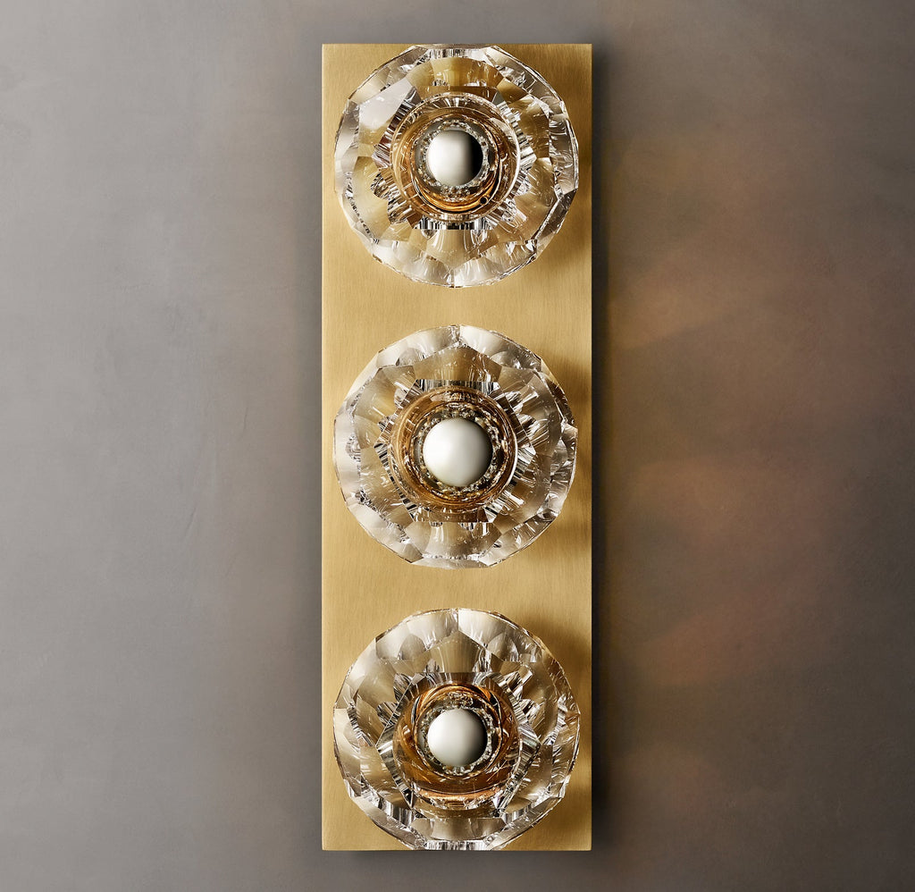 Boule De Clear Crystal Linear Wall Sconce