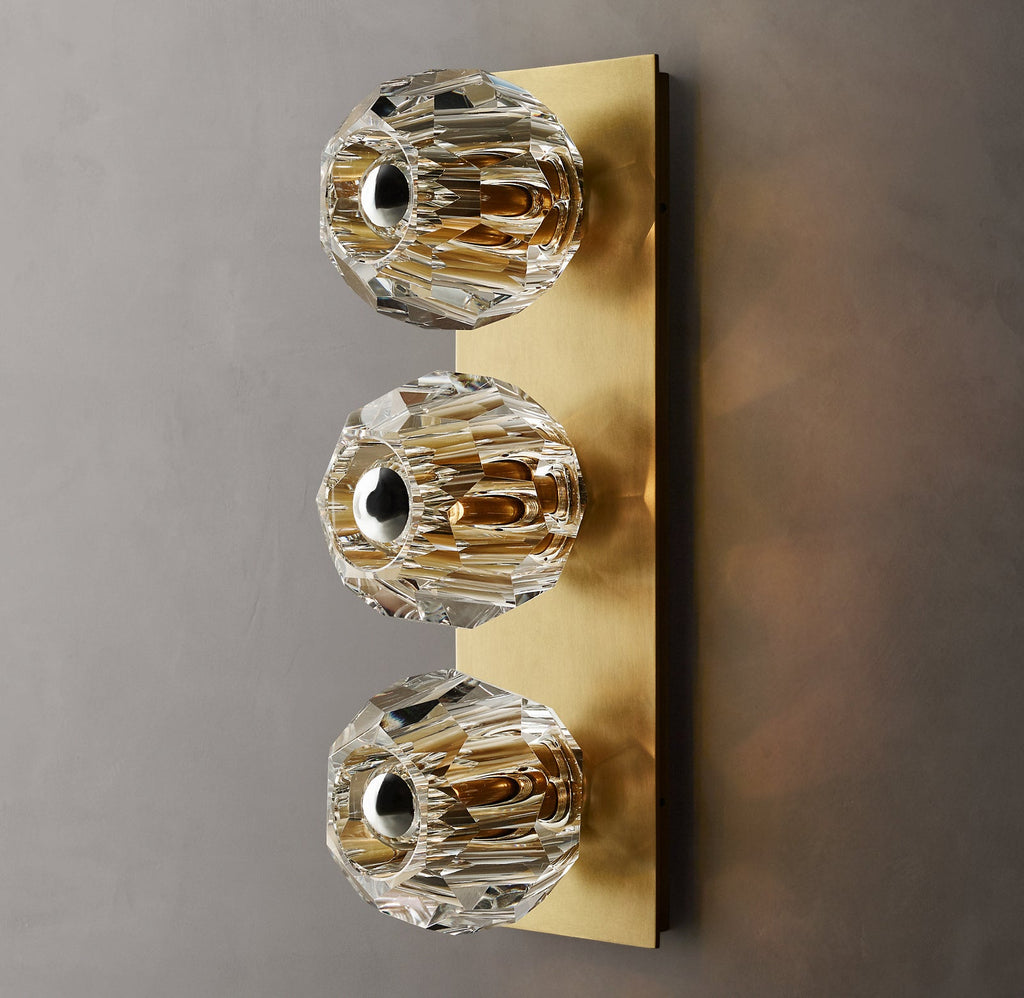 Boule De Clear Crystal Linear Wall Sconce