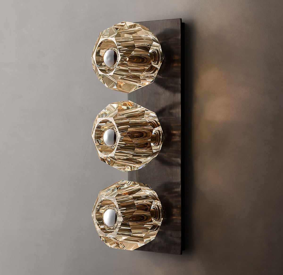 Boule De Clear Crystal Linear Wall Sconce