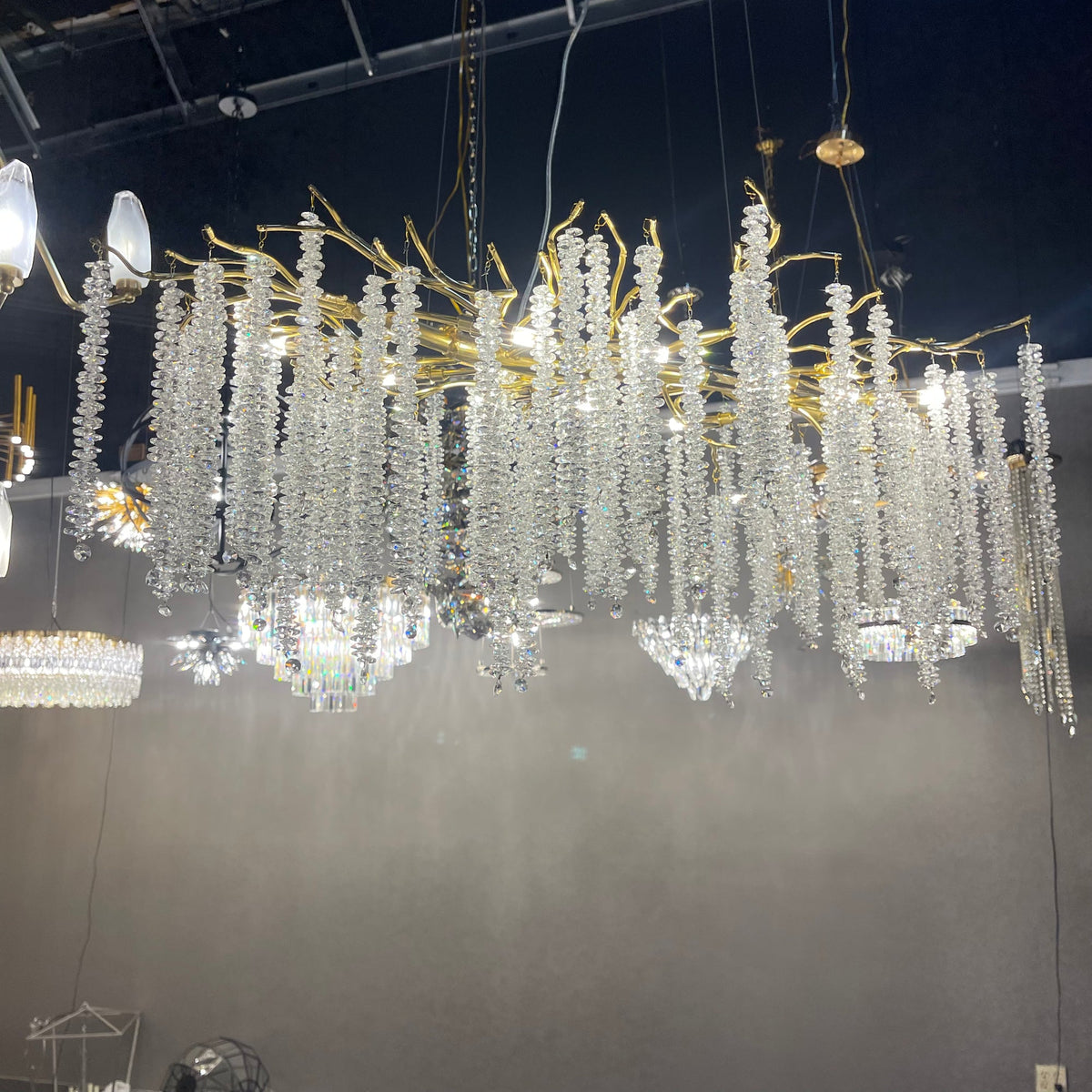 Branching Crystal Chandelier