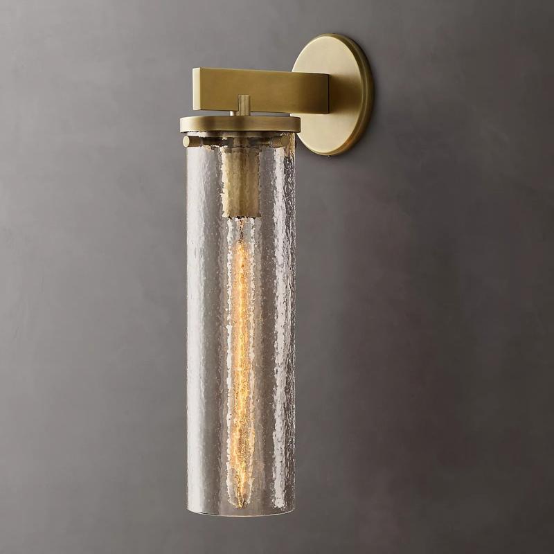 Bamcee Clear Glass Cylindrical Wall Sconce Modern Wall Lamp
