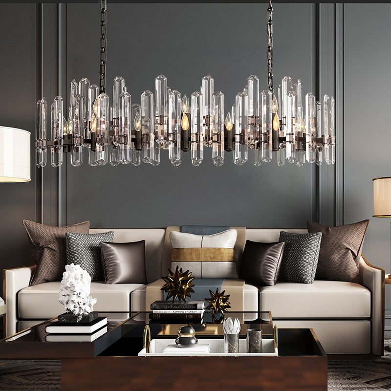 Bonnington Solid Brass Lamp Body Chandelier 54"