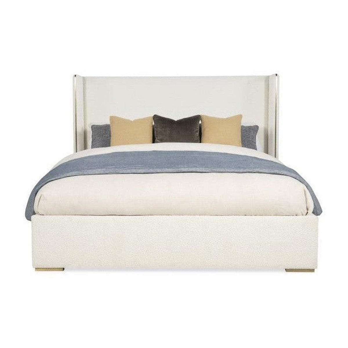 Century Furniture Upholstered Wing Bed