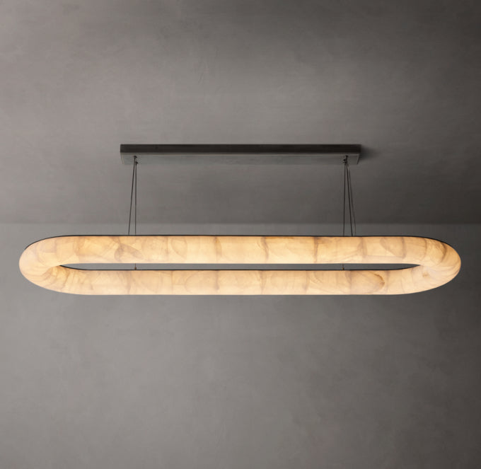 Calcite Oval Suspension Chandelier