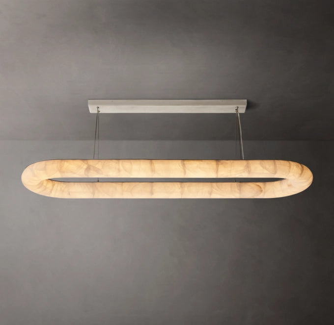 Calcite Oval Suspension Chandelier