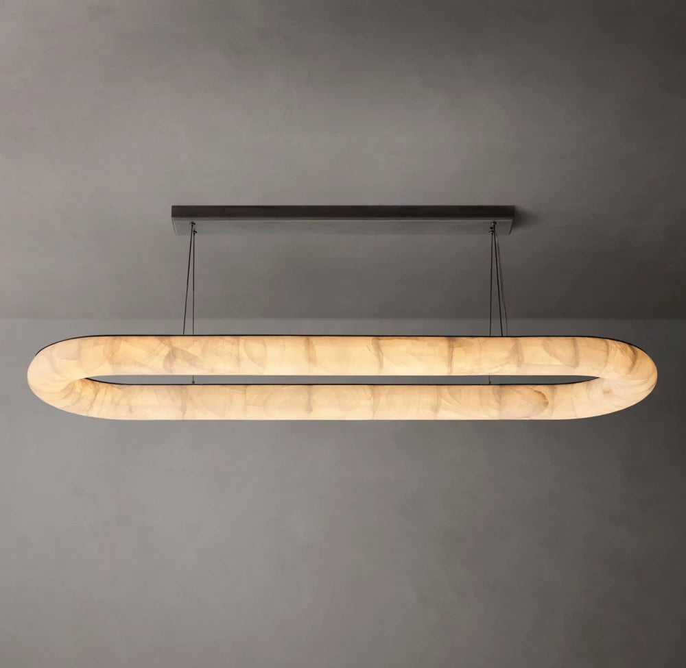 Calcite Oval Suspension Chandelier