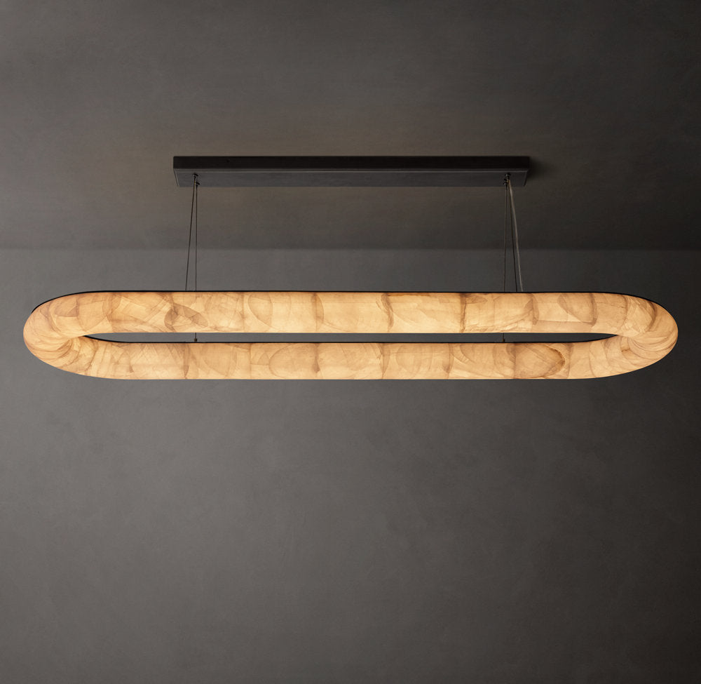 Calcite Oval Suspension Chandelier