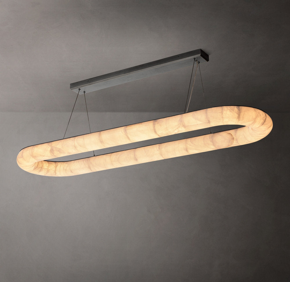 Calcite Oval Suspension Chandelier
