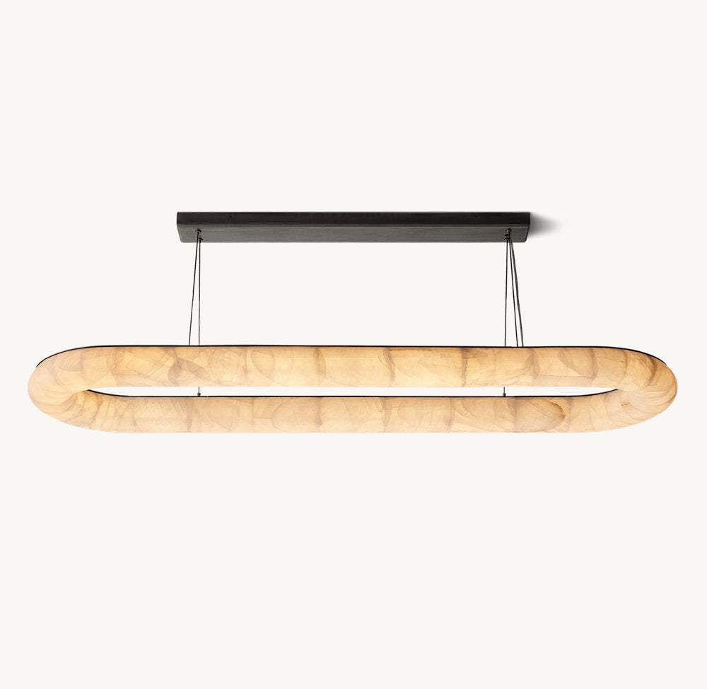 Calcite Oval Suspension Chandelier