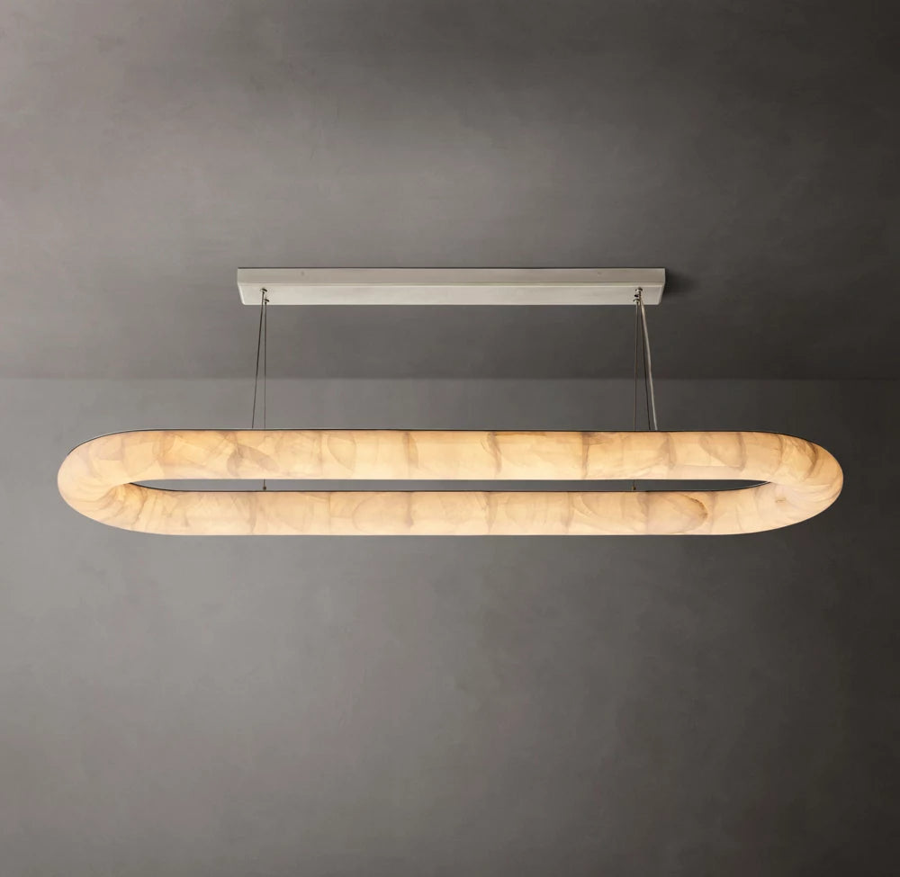 Calcite Oval Suspension Chandelier