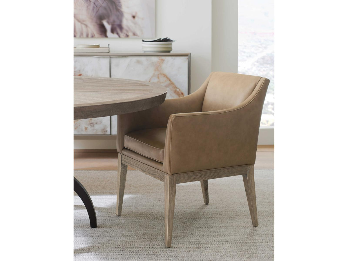 Classic Free and Easy Upholstered Dining Armchair in Ash Driftwood