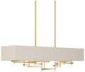 Cavaletti 42"W Modern Brass Standard Pendant With Flax Shade