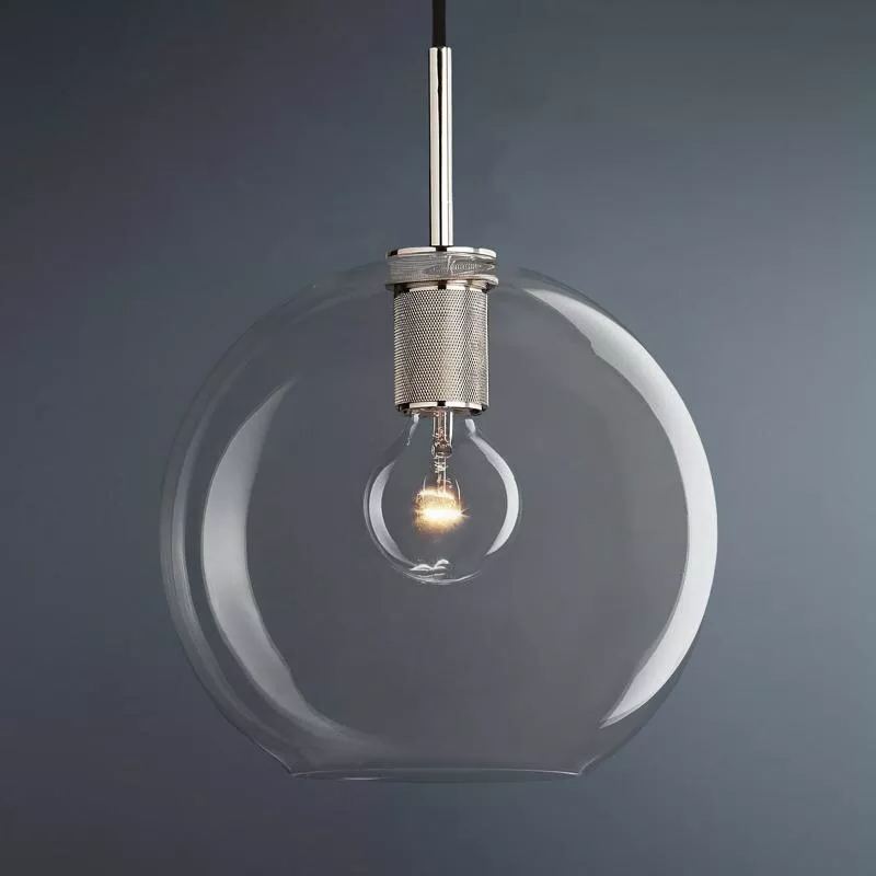 Utilitaire Round Glass Pendant Light