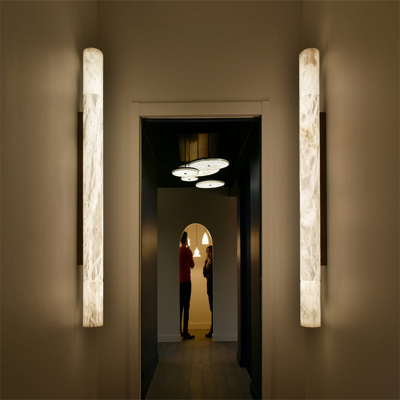 Charnele Marble Outdoor Long Wall Sconce