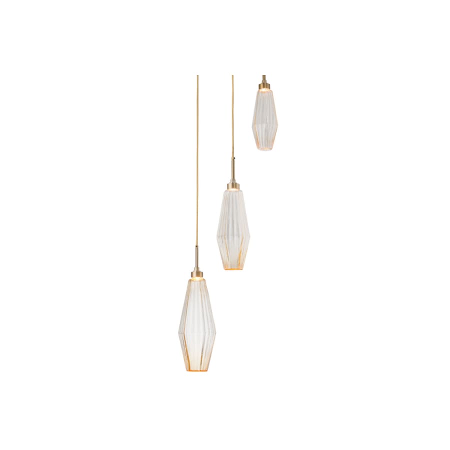 Hammerton Studio Aalto 27" Wide Artisan Crafted Geometric Optic Glass 9 Light Pendant