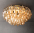 Mia Clear Glass Flushmount Chandelier For Dinning Room