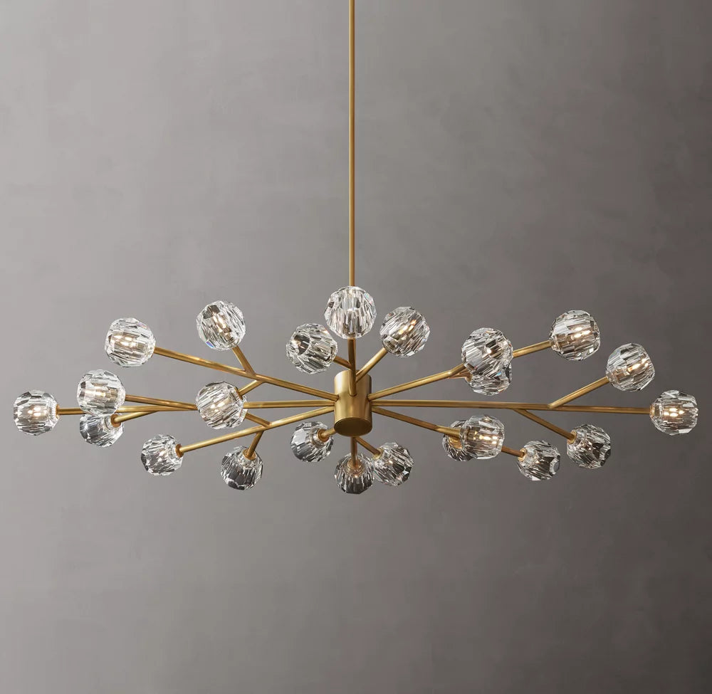 Boule De Crystal Ball Clear Glass Round Chandelier 72"