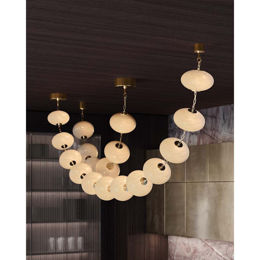 Corbett Lighting Nephele 138" Wide Linear Chandelier