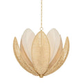 Corbett Lighting Costa Brava 10 Light 36" Wide Pendant with Coco Shell and Linen Shade