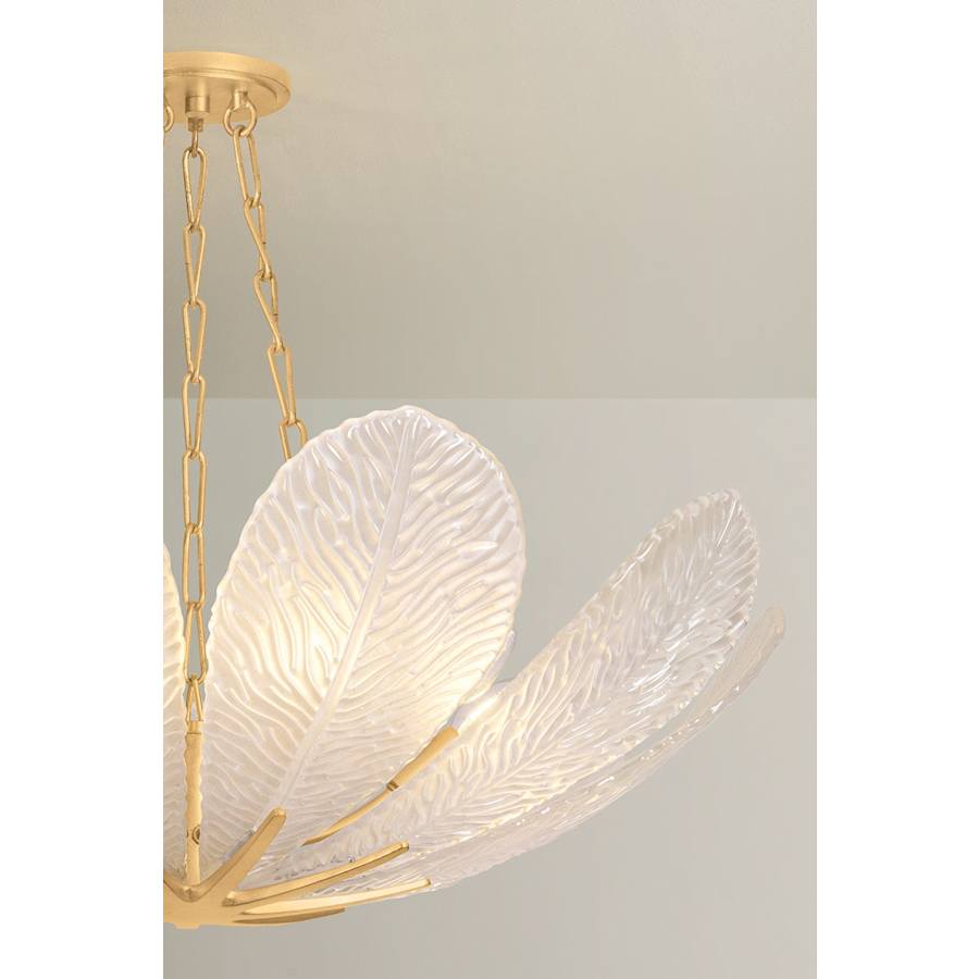 Corbett Lighting Galena 9 Light 34" Wide Pendant with Piastre Glass Shades