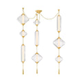 Corbett Lighting Fiorello 64" Wide LED Abstract Multi Light Pendant with Optic Glass Shades