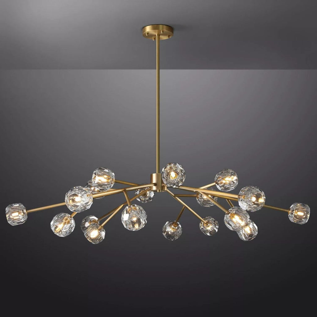 Boule De Crystal Ball Clear Glass Round Chandelier 48"