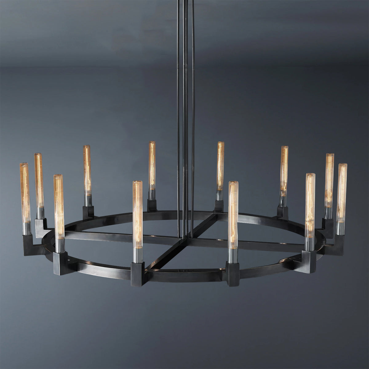 Cannele Round Chandelier 60" For Living Room