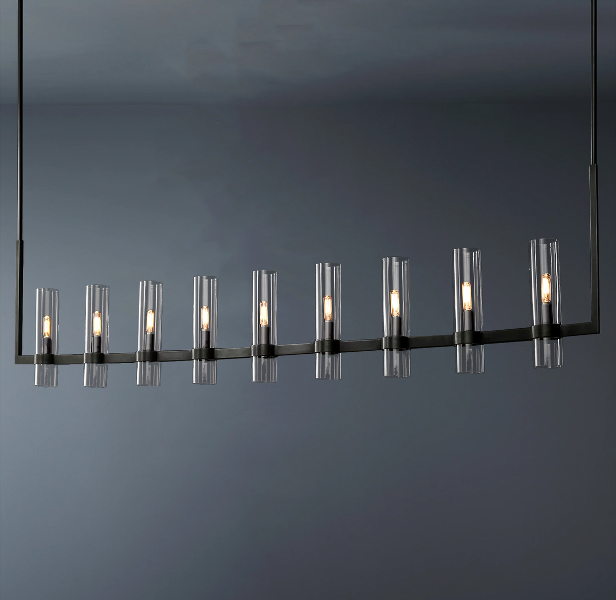 Ravelle Linear Glass Chandelier 71"