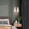 Moden White Ceram Double Shade Wall Sconce