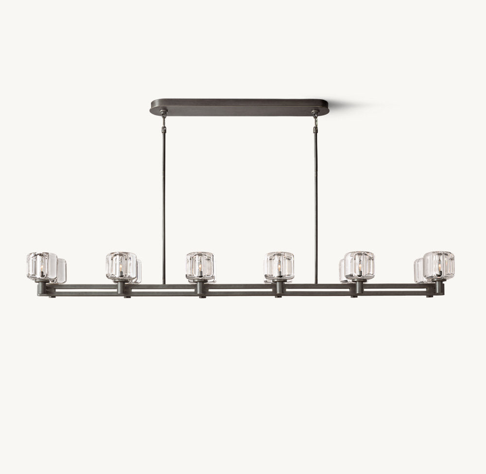 Double Row Optical Crystal Chandelier