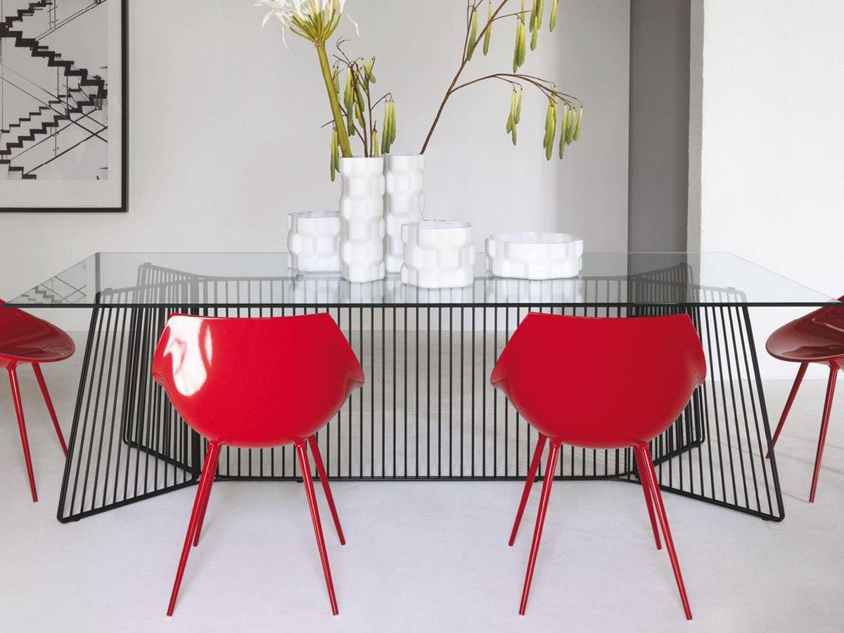 Anapo By Gordon Guillaumier Rectangular Glass Dining Table
