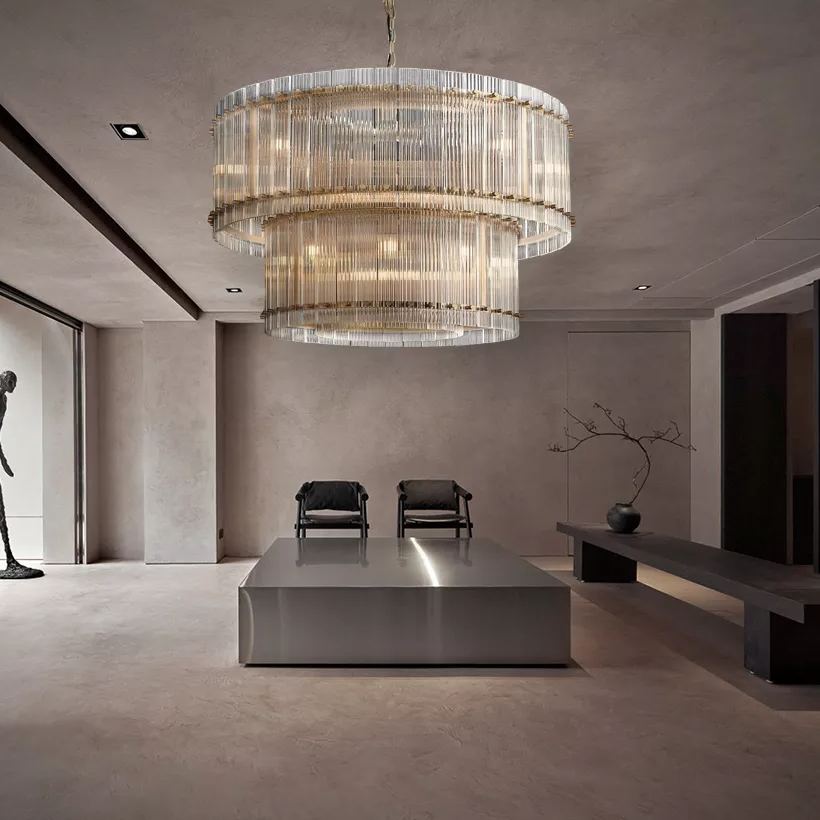 Modern San Marcol Cake Round Luxury Chandelier 37"