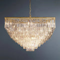 Multi-tier 1920s Odeon Crystal Rectangular Chandelier Modern Lighting 47"
