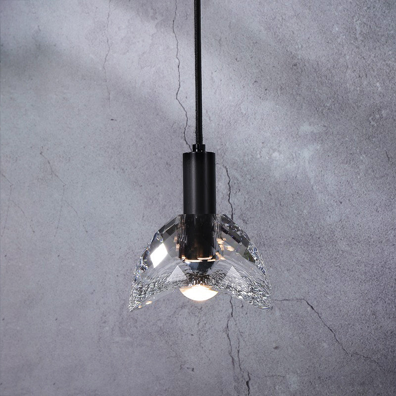Dining Room Crystal Pendant Light Black