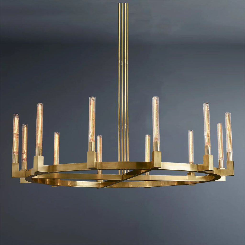 Cannele Round Chandelier 60" For Living Room