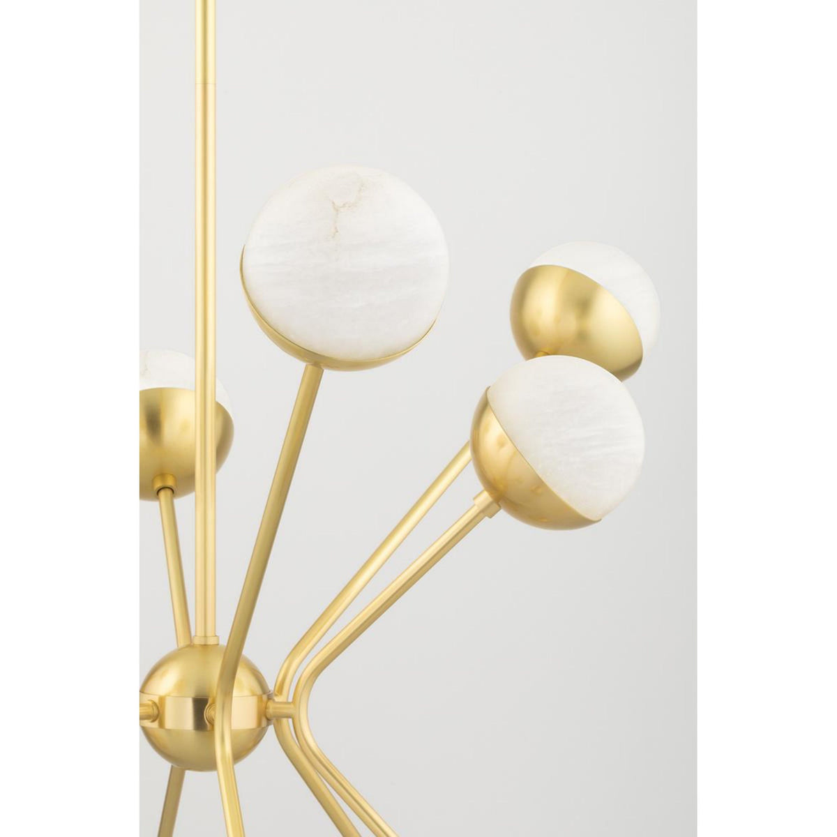 Saratoga 16-Light Chandelier in Aged Brass 62.5L x 62.5W x 42.5H