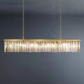 Rectangular Crystal 1920s Rhys Rectangular Chandelier L59"