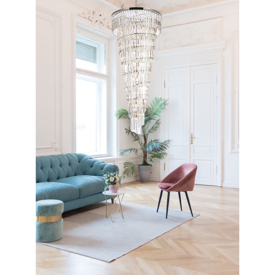 Elegant Lighting Sydney 35 Light 30" Wide Crystal Waterfall Chandelier